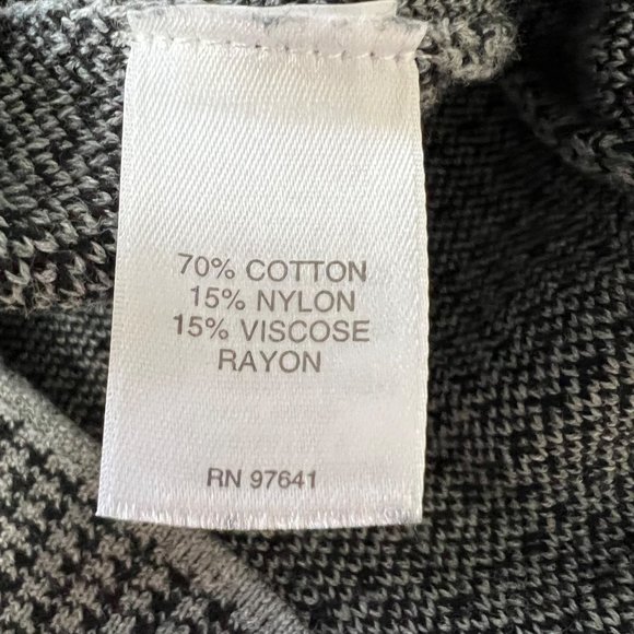 J Jill Houndstooth Sweater Dress Gray Knit Long Sleeve size Small - Picture 13 of 15